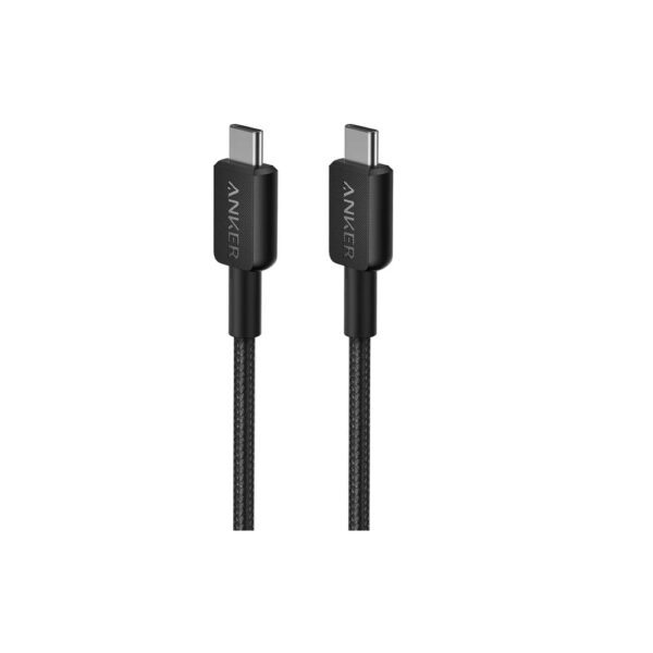 Anker 322 USB-C to USB-C Cable 60W Braided (1.8m/6ft) – Black, A81F6H11 - Image 2