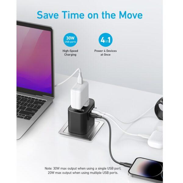 Anker 312 Outlet Extender 30 Watts -Black -A9212K11 - Image 4