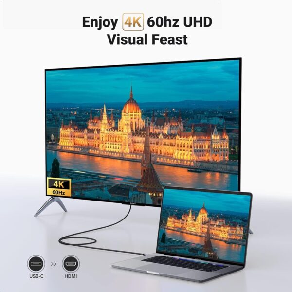 UGREEN MM142 USB-C to HDMI Cable 4K 60Hz, 1.5m - Image 3