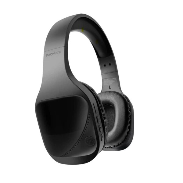Promate Nova Balanced Hi-Fi Stereo Wireless Headphones, Bluetooth Headset – Black