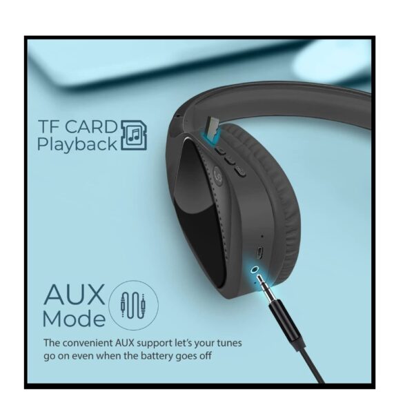 Promate Nova Balanced Hi-Fi Stereo Wireless Headphones, Bluetooth Headset – Black - Image 3