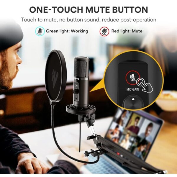 Maono PM422 Podcast Gaming USB Microphone Set, Boom Arm Bundle - Image 2