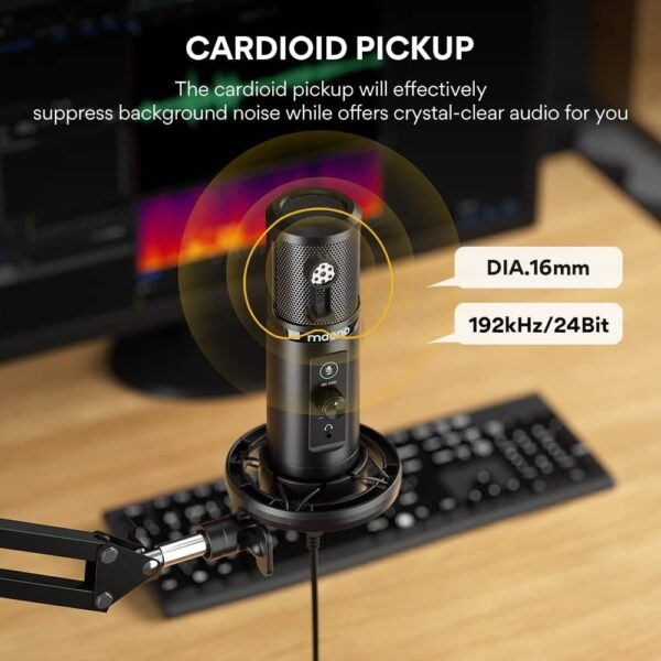 Maono PM422 Podcast Gaming USB Microphone Set, Boom Arm Bundle - Image 3