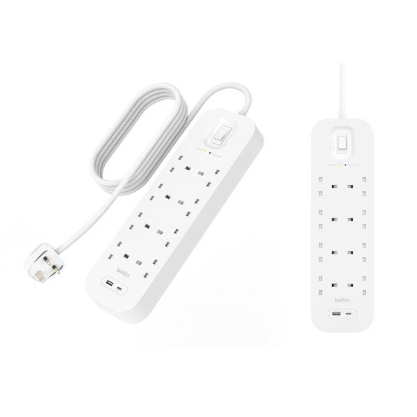 Belkin Connect 8 Ports Power Extension Strip Surge Protector with USB-C and USB-A