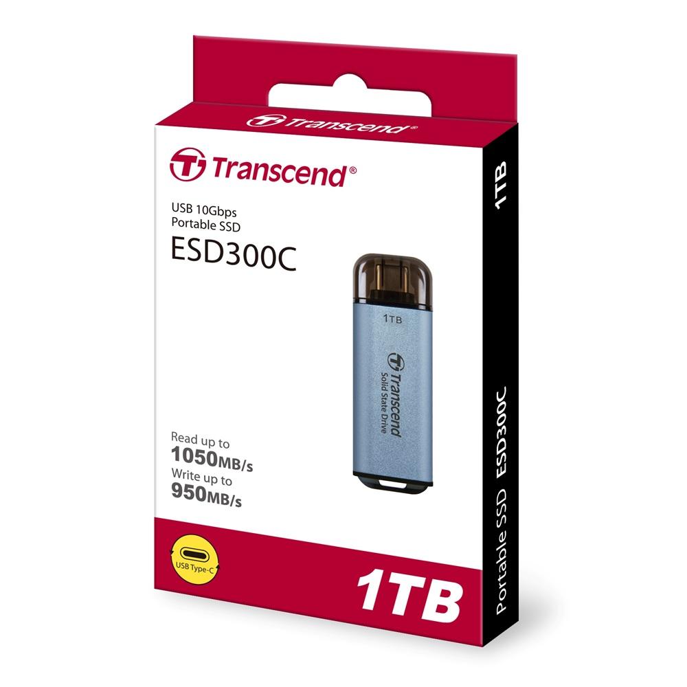 Transcend 1TB ESD330 Portable SSD USB-C, 1050MB/s – Sky Blue