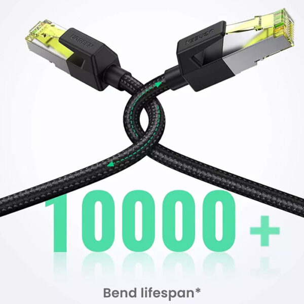 UGreen Cat 7 Shielded Round Cable With Braided Modular Plugs 3m - Image 3
