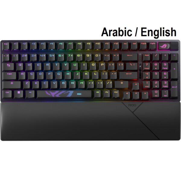 Brand Name	 Asus  Key Switch ROG RX RED Optical Mechanical Switch Connectivity USB 2.0 Size (Full/TKL) 100% Lighting Per-Key RGB LEDs AURA Sync Yes Anti-Ghosting 100% Anti-Ghosting Macro Keys All Keys Programmable On-the-Fly Recording Support USB Report rate 1000 Hz USB Pass through Yes, full function Profile Hot Keys Fn + 1 / 2 / 3 / 4 / 5 / 6* * 6 is default Lighting Effects Hot Keys Fn + Right or Fn + Left Brightness Setting Hot Keys Fn + Up: Brightness up Fn + Down: Brightness down Macro Hot Keys On The Fly Macro Recording Step 1: Fn + Right-ALT to start recording Step 2: Fn + Right-ALT to end recording Step 3: Assign Macro Key Media Hot Keys Play/Pause (F5) Stop (F6) Backward (F7) Forward (F8) Mute/Unmute (F9) Volume Up (F10) Volume Down (F11) Stealth key – Show desktop & mute (F12) OS Windows® 10 Software Armoury Crate Dimensions 440x137x39 mm Weight 1.07kg Color BLK Contents 1 x ROG STRIX SCOPE RX Keyboard 1 x Warranty card 1 x Quick Start Guide 1 x ROG logo ticker - Image 2
