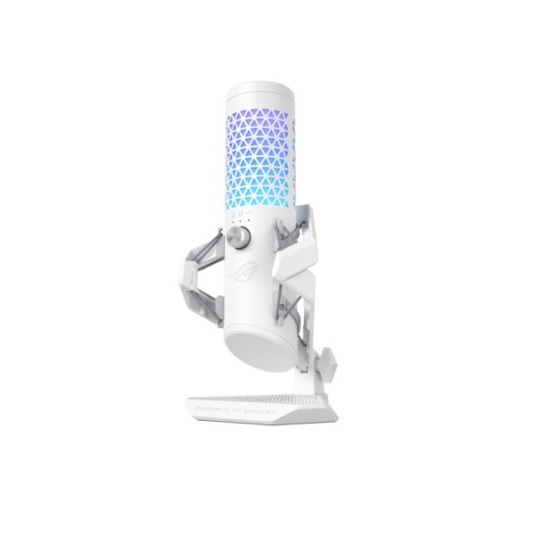 ASUS C501 ROG Carnyx Professional Cardioid Condenser RGB Gaming Microphone – White - Image 2