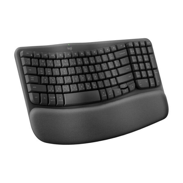 Logitech Wave Keys Wireless Bluetooth Keyboard (English/Arabic) - Black - Image 3