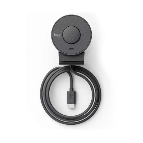 Logitech Brio 300 Full HD Webcam with Privacy Shutter – Black Noise-reducing mic USB-C