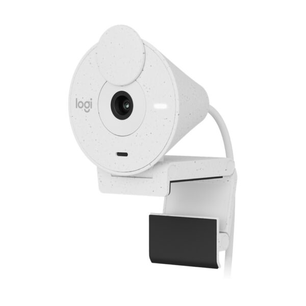 Logitech Brio 300 Full HD Webcam with Privacy Shutter – White Noise-reducing mic USB-C - Image 2