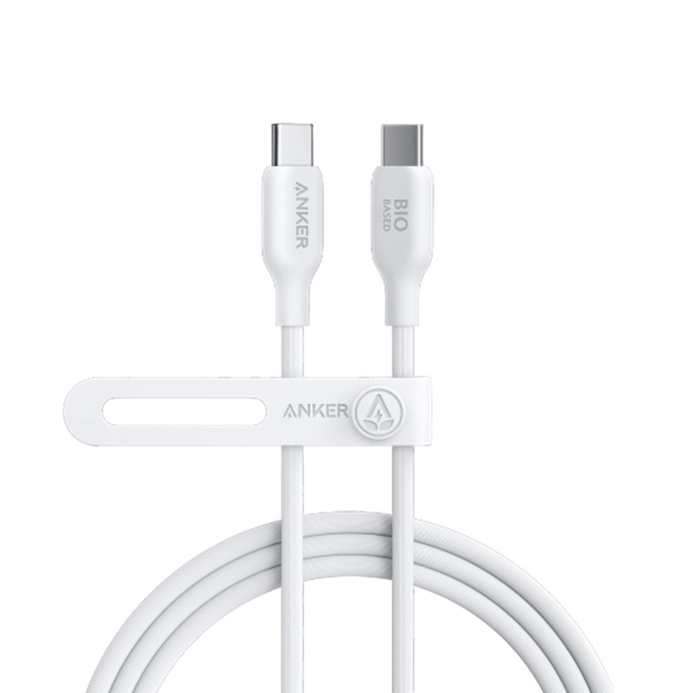 Anker 544 USB-C to USB-C Cable 140W -Bio-Based -3ft -White -A80F1H21
