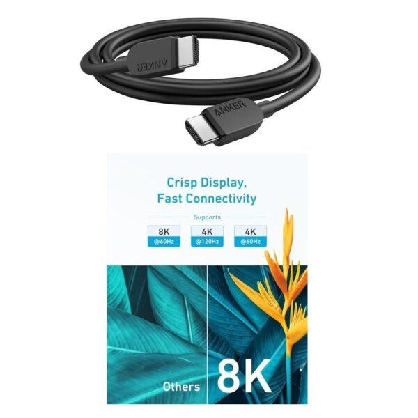Anker 8K HDMI 2.1 Cable (1.8m/6ft) – Black, A8742H11