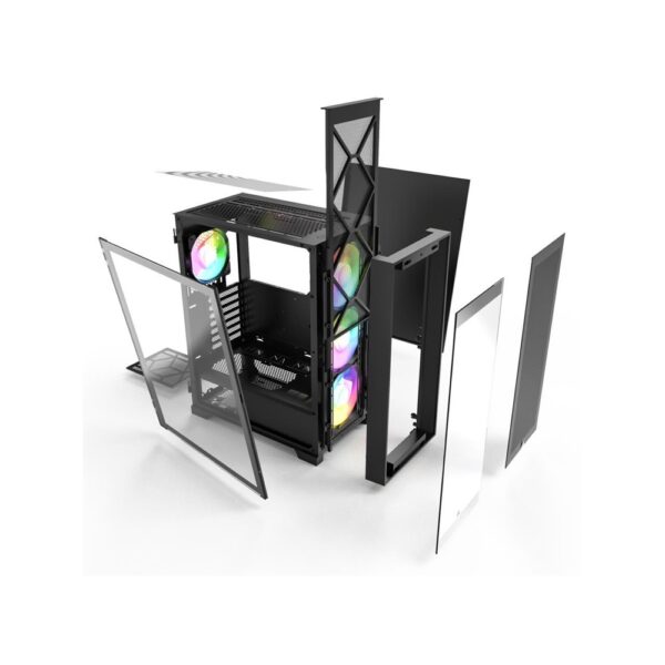 Montech AIR 1000 Premium Black ATX Mid Tower Case, 4-Fans - Image 6