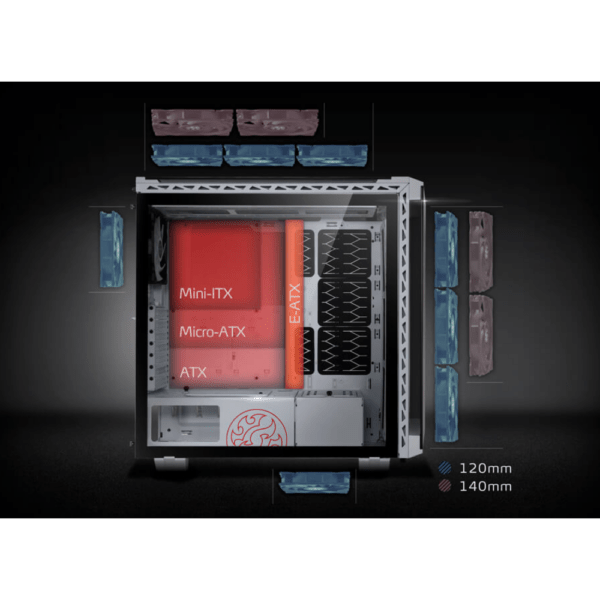 XPG BATTLECRUISER Super Mid Tower PC Case, 4-Fans - Image 4