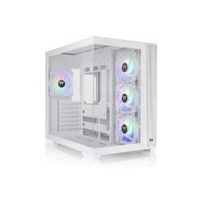 Thermaltake View 380 TG ARGB Snow ATX PC Case, 4-Fans