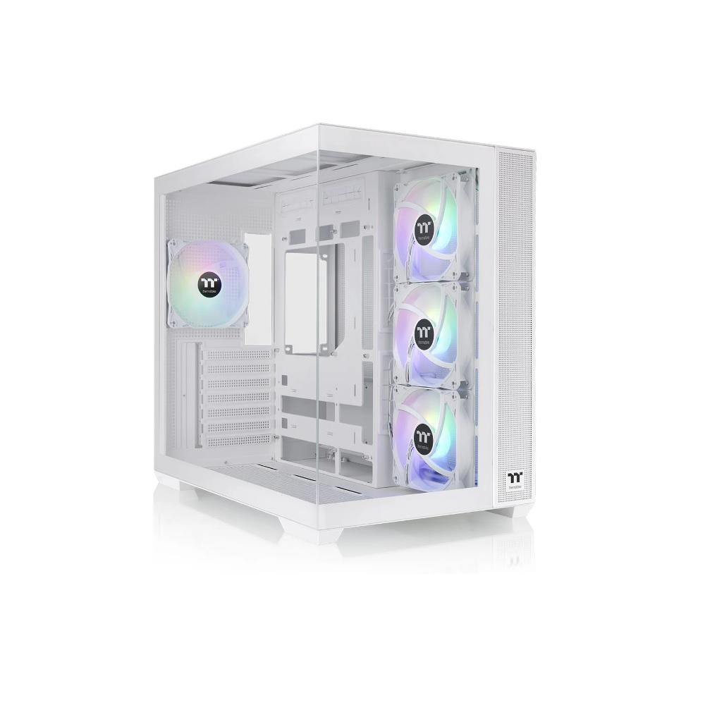 Thermaltake View 380 TG ARGB Snow ATX PC Case, 4-Fans
