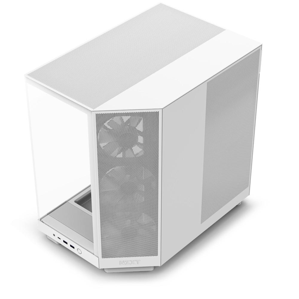 NZXT H6 Flow RGB Compact Dual-Chamber Mid-Tower Airflow Case with RGB 3-Fans, White