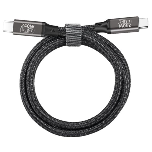 QGeeM USB-C 3.1 240W Fast Charging Cable Male/Male, 3m - Image 2