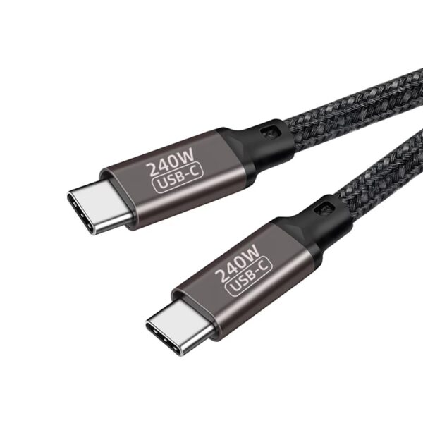 QGeeM USB-C 3.1 240W Fast Charging Cable Male/Male, 3m - Image 3