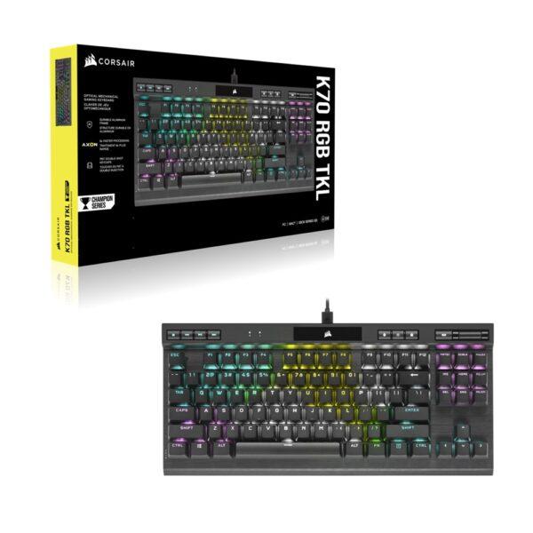 Corsair K70 RGB TKL Optical-Mechanical Gaming Keyboard – OPX Switch