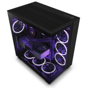 NZXT H9 Flow Dual-Chamber Mid-Tower Airflow Case – Black
