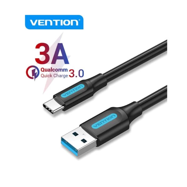 Vention USB-C to USB-A 3.0 Fast Charging Data Sync 3A Cable, 0.5m