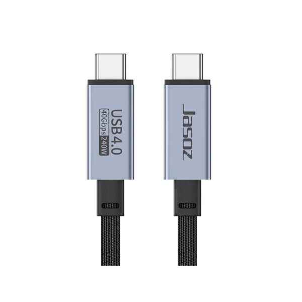 Jasoz D119 USB 4.0 Cable USB-C Male to Male 8K @60Hz Display, PD 240W Fast Charging, 40Gbps, 1.5m