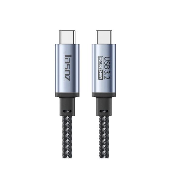 Jasoz D120 USB 3.2 Cable USB-C Male to Male 4K @60Hz Display, PD 240W Fast Charging, 20Gbps, 1.5m