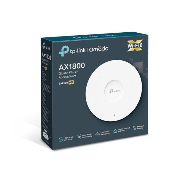 TP-Link EAP620HD AX1800 Ceiling Mount WiFi 6 Access Point, PoE+ Powered