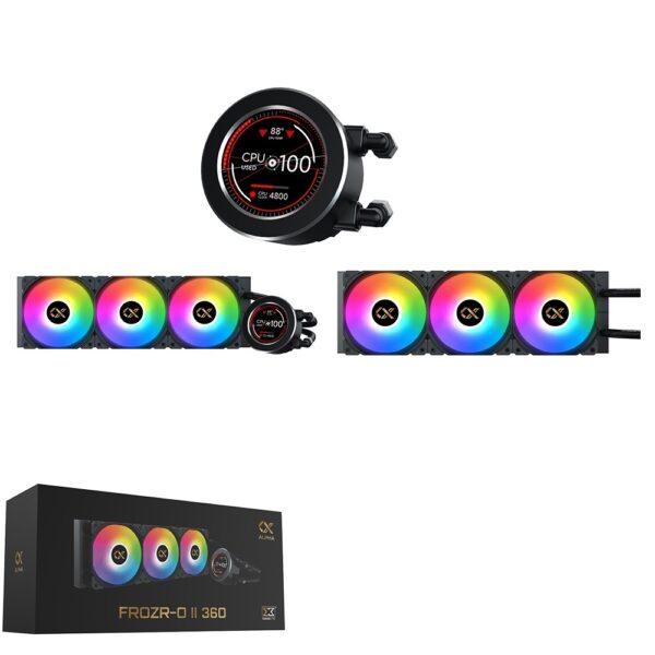 Xigmatek Frozr-O II 360 AIO Liquid Cooler System LCD Pump Head – Black - Image 2