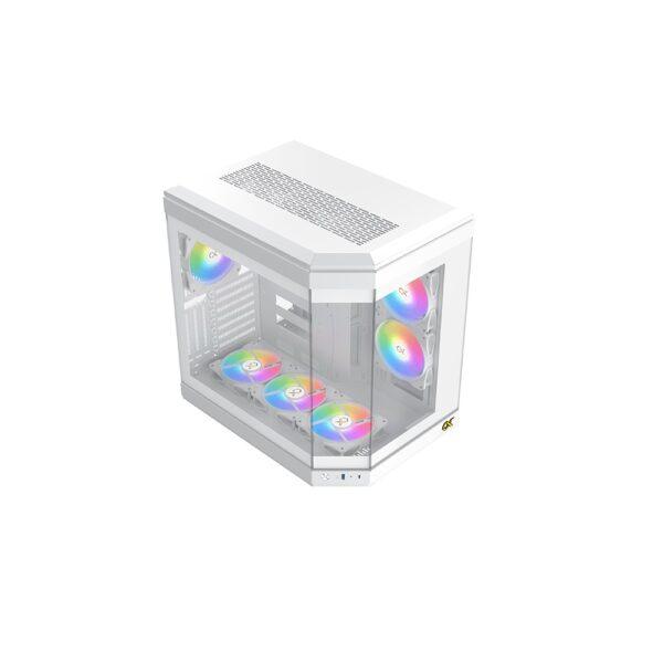 Xigmatek CUBI Arctic Full Tower ATX Case – White (6-Fans) - Image 3