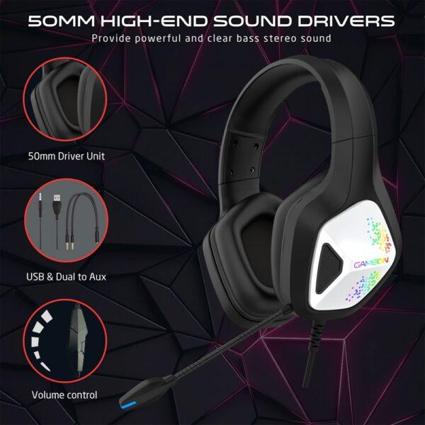 GameOn GOK905 Infernus RGB Gaming Headset – Black