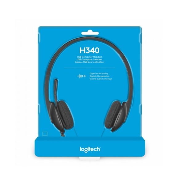 ﻿Logitech H340 USB Headset Noise Canceling Microphone