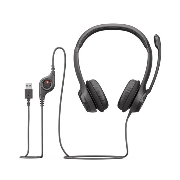 Logitech H390 USB Headset in-line controls, Noise Cancelling Mic - Image 3
