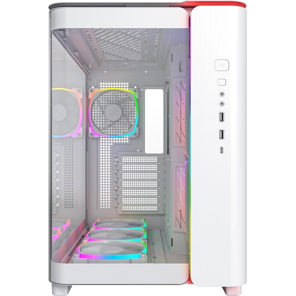 Montech King 95 Pro White Mid Tower PC Case, 6-Fans RGB - Image 2