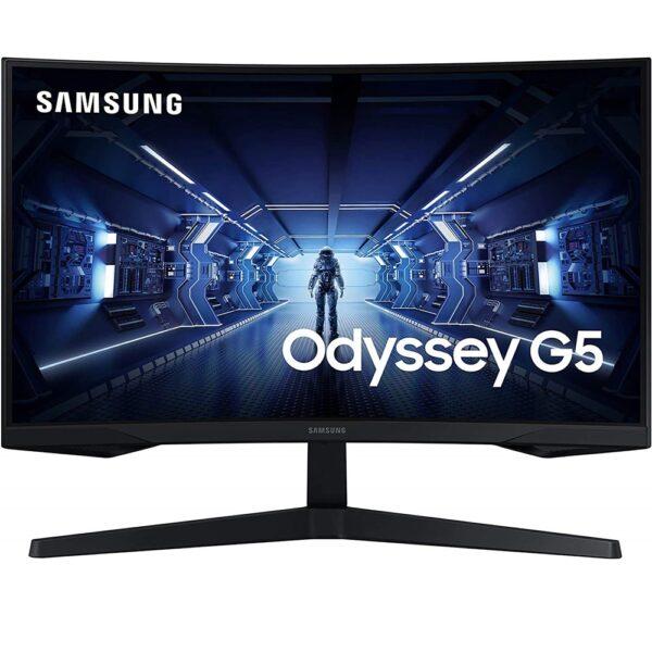 SAMSUNG 27″ Odyssey G5 Curved 2K 144Hz 1ms VA HDR Gaming Monitor, 27G5
