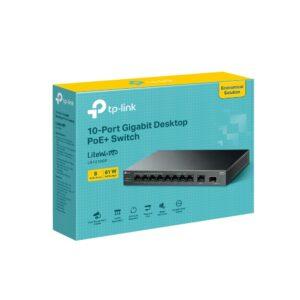 TP-Link LS1210GP 10-Port Gigabit Desktop Switch with 8-Port PoE+
