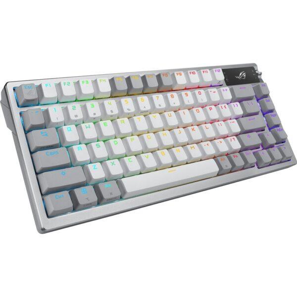 ASUS M701 ROG AZOTH Gaming Custom Mechanical 75 Keyboard, White, NX Snow Switch – Arabic/English - Image 2