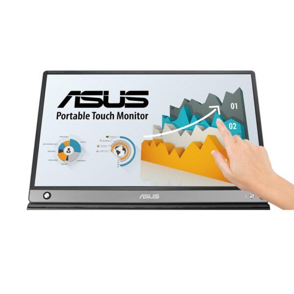 ASUS ZenScreen Touch MB16AMT Portable Monitor IPS FHD Battery, USB-C Micro-HDMI Speaker