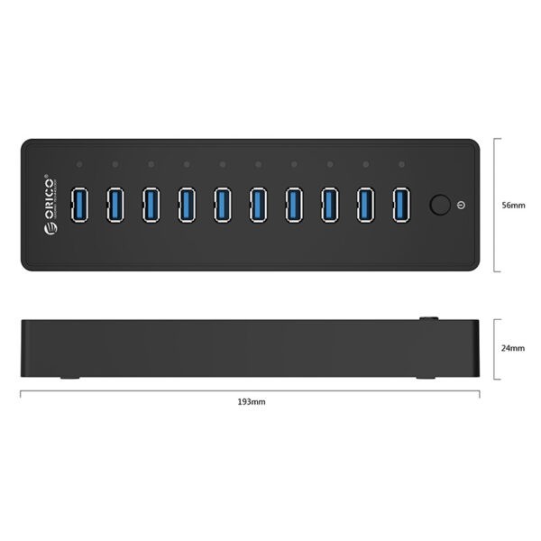 ORICO P10U3 USB 3.0 Powered 10 Port HUB - Image 2