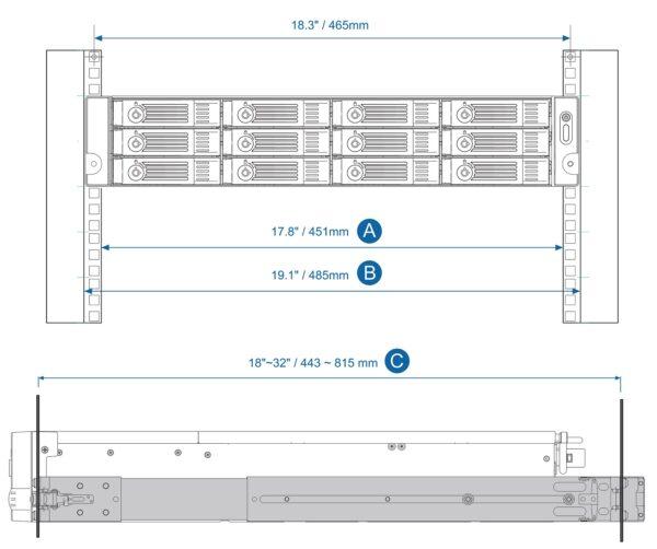 QNAP Rail Kit for Rackmount Models, B02 - Image 2