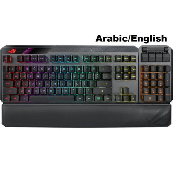 ASUS MA02 ROG Claymore II Wireless Modular TKL 80%/100% Gaming Mechanical Keyboard – Arabic/English