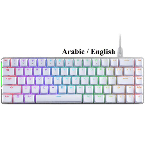 ASUS M602 ROG Falchion Ace – White 65% Compact Wired Gaming Mechanical Keyboard – RED Switch (Arb/Eng)