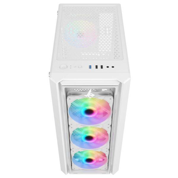 Sharx STRIKER S200W Mid Tower Gaming PC Case – White (4-Fans) - Image 3
