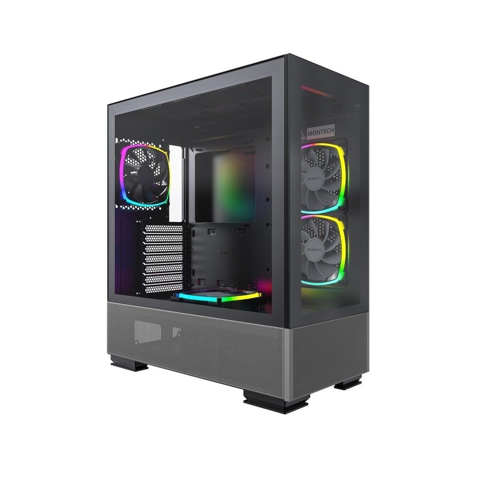 Montech Sky Two Black ATX Mid Tower Case, 4-Fans