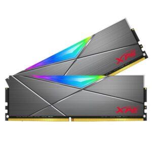 XPG 16GB 3200MHz DDR4 RAM RGB Memory Spectrix D50 (8GBx2) Kit, Black