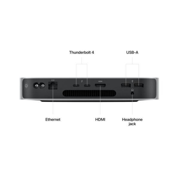 Apple Mac Mini M2 Chip 8-Core CPU 10-Core GPU 16-Core Neural Engine 8GB RAM 256GB SSD - Silver - Image 3