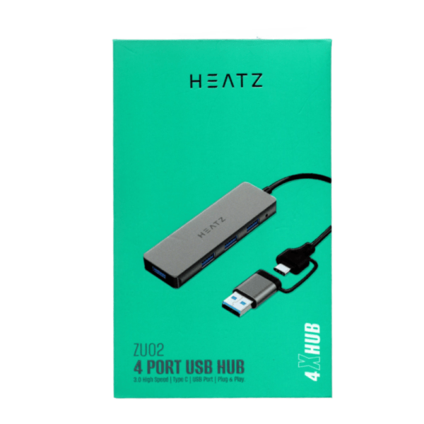 Heatz ZU02 4in1 High Speed USB-C Hub with USB-A 3.0 - Image 2