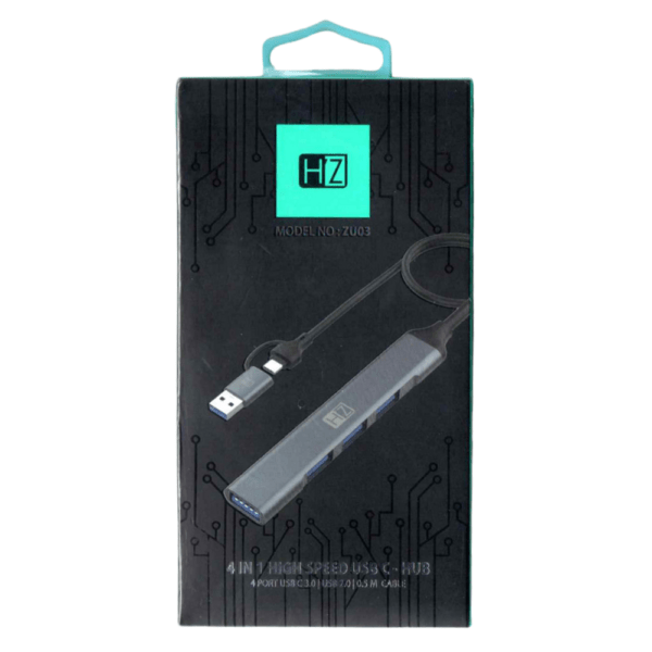 Heatz ZU03 4in1 High Speed USB-C Hub with USB-A 3.0 - Image 2